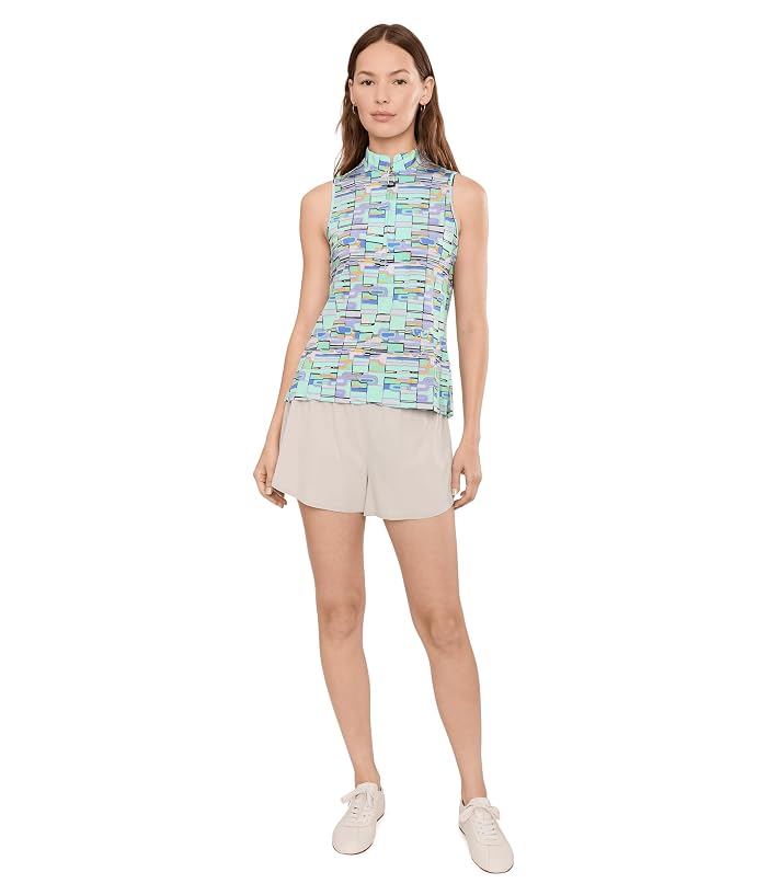 Jamie Sadock Geometric Blur Print Sleeveess Top - Image 2