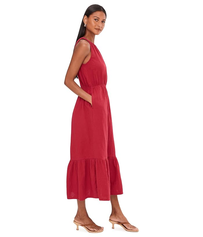 PACT Coastal Double Gauze Tiered Midi Dress - Image 3