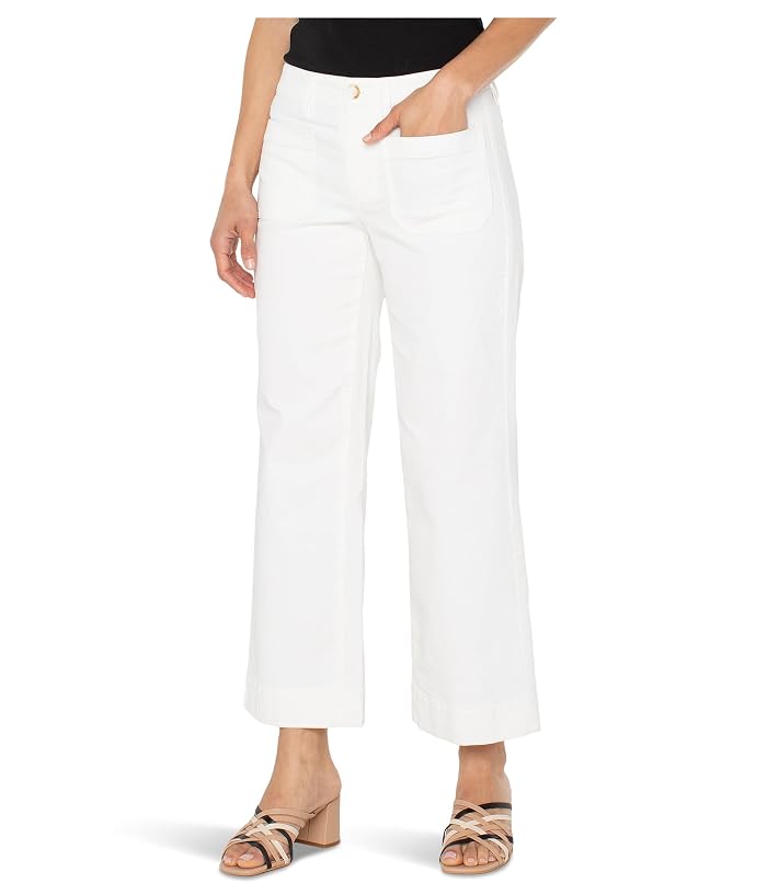 Liverpool Los Angeles Mid-rise Corduroy Crop Wide Leg W/ Patch Pockets