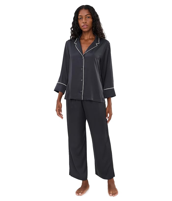 Natori Satin Essentials Notch Pajama Set