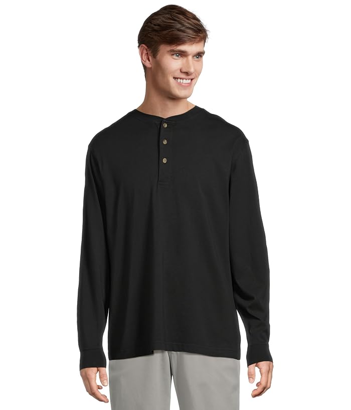 L.L.Bean Carefree Unshrinkable Tee Traditional Fit Long-Sleeve Henley