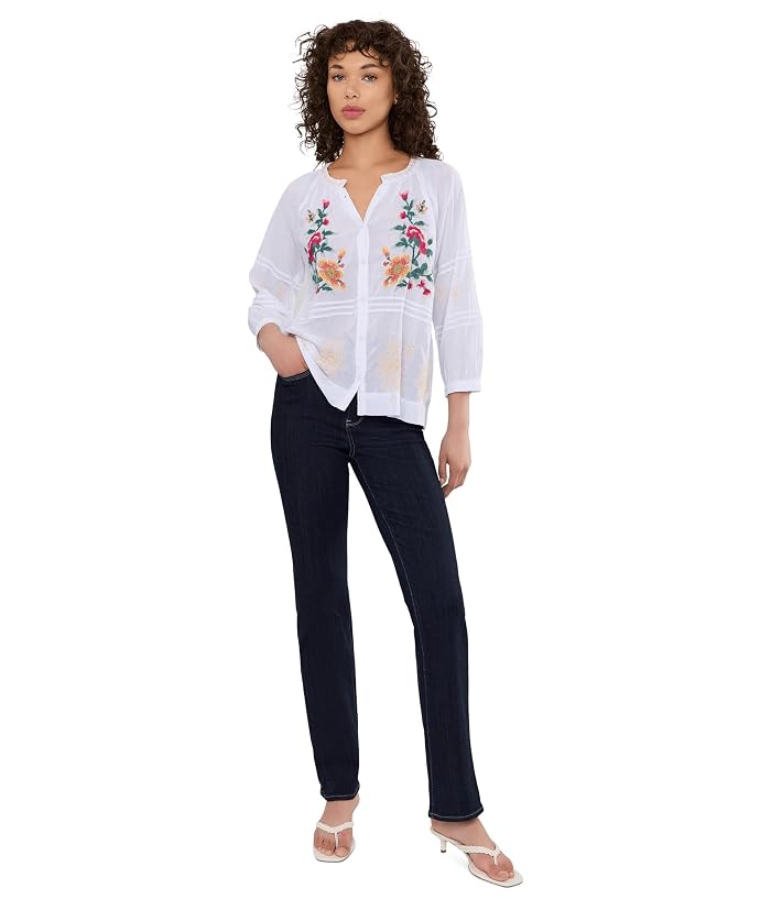 NYDJ Straight Triple Stitch Jeans in Morningtides - Image 2