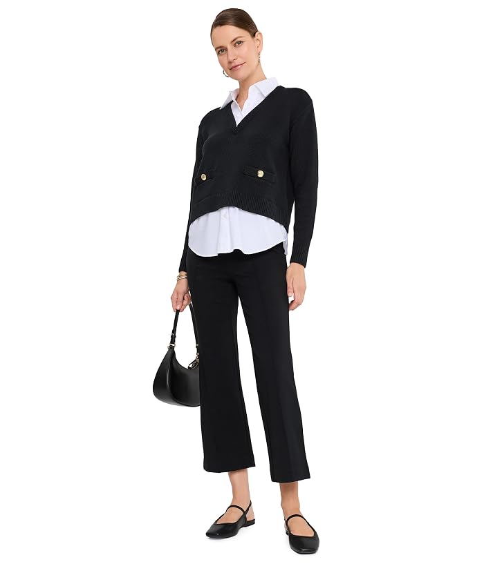 Lauren Ralph Lauren Layered Button-Trim Cotton Sweater - Image 2