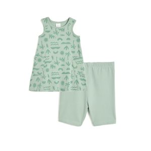 Hanna Andersson Sleeveless Pocket Dress & Shorts Set (Infant/Toddler)