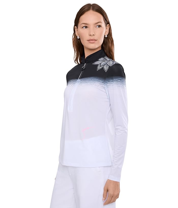 Jamie Sadock Sunsense Petal Long Sleeve Quarter Zip - Image 3