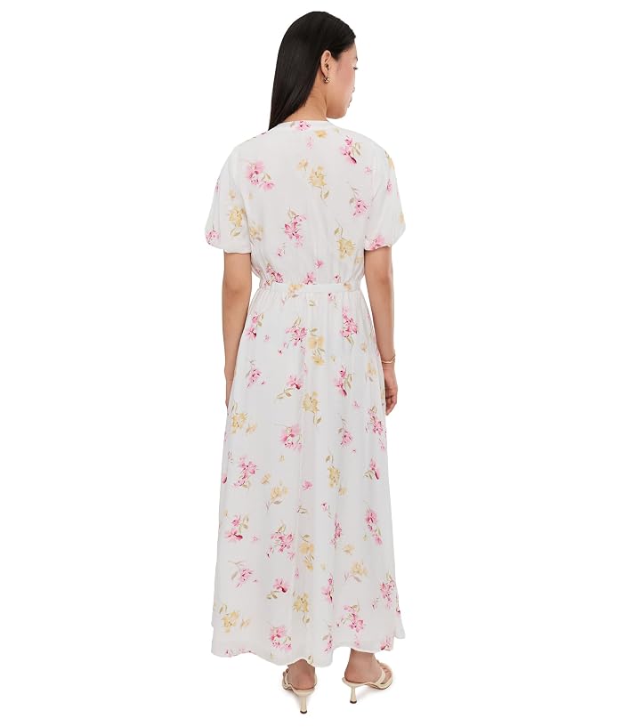 Vince Camuto Split Neck Puff Sleeve Maxi Dress - Image 4