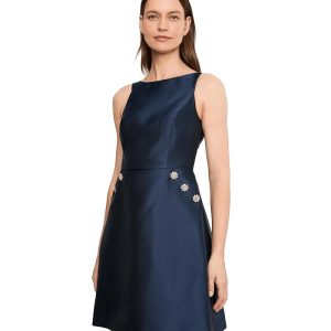 Adrianna Papell Pocket Trim Short Dress