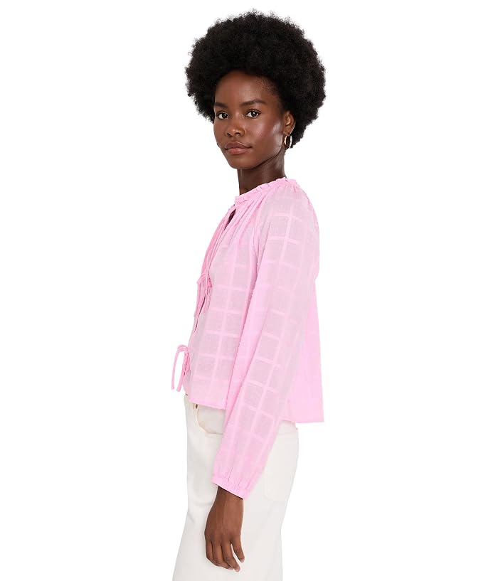 Splendid Fleur Tie Front Long Sleeve Blouse - Image 3
