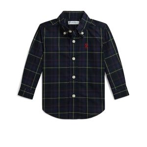 Polo Ralph Lauren Kids Plaid Cotton Poplin Shirt (Infant)