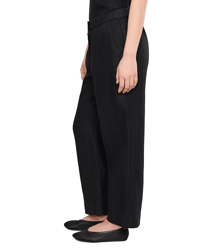 Eileen Fisher Petite Heavy Organic Linen Straight Full Length Trousers - Image 3