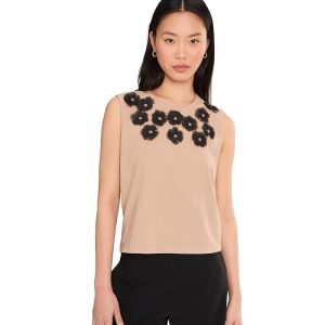 NIC+ZOE Petite Organza Applique Tank