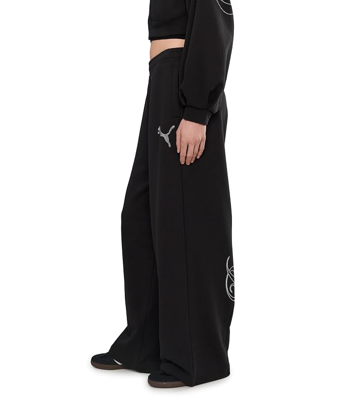PUMA Essentials Graphics Leo Luxe Bedazzled Slouchy Pants - Image 3