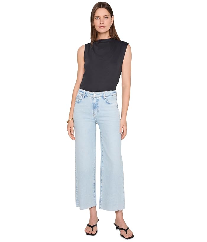 AG Jeans Saige Mid-Rise Wide Leg Crop in Harvest - Image 2