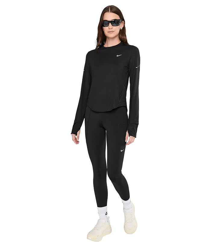 Nike Swift Dri-FIT Ultraviolet Long Sleeve Crew Neck Running Top - Image 2