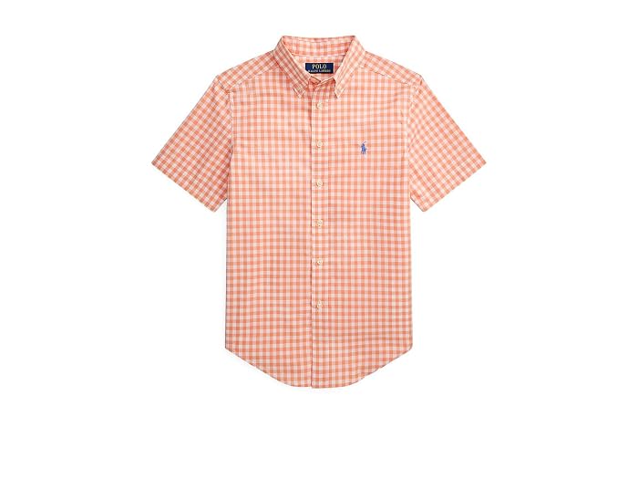 Polo Ralph Lauren Kids Gingham Cotton Poplin Short Sleeve Shirt (Big Kid) - Image 3