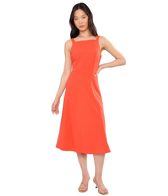 Calvin Klein Scuba Crepe Square Neck A-Line Dress - Image 2
