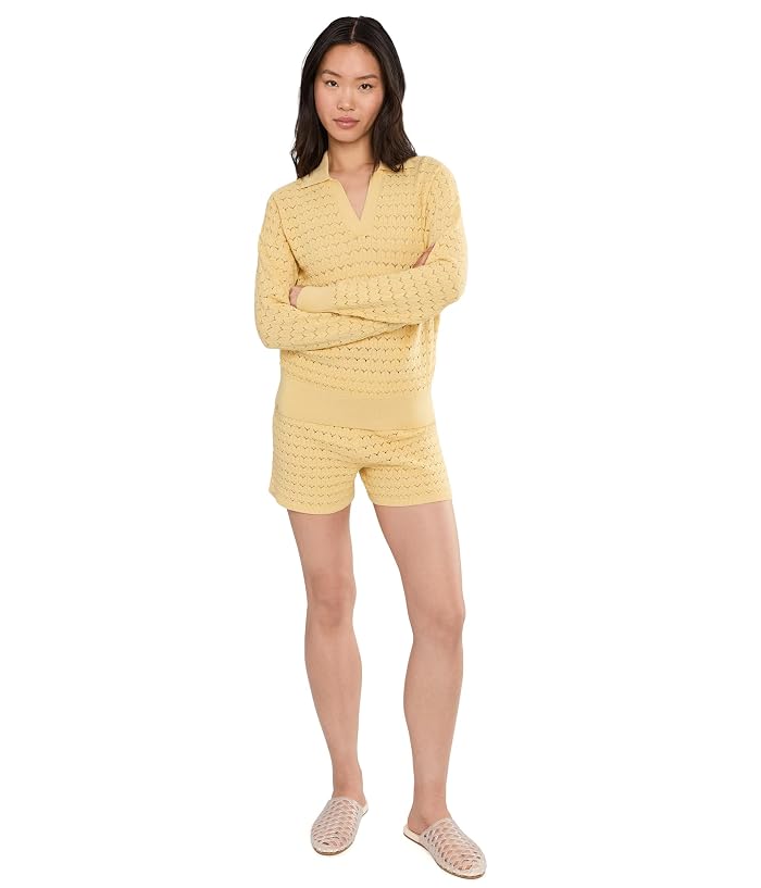 Barefoot Dreams Heathered Cotton Tulip Pointel Shorts - Image 2