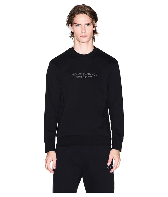 Armani Exchange Milano/New York Logo Pullover Sweatshirt