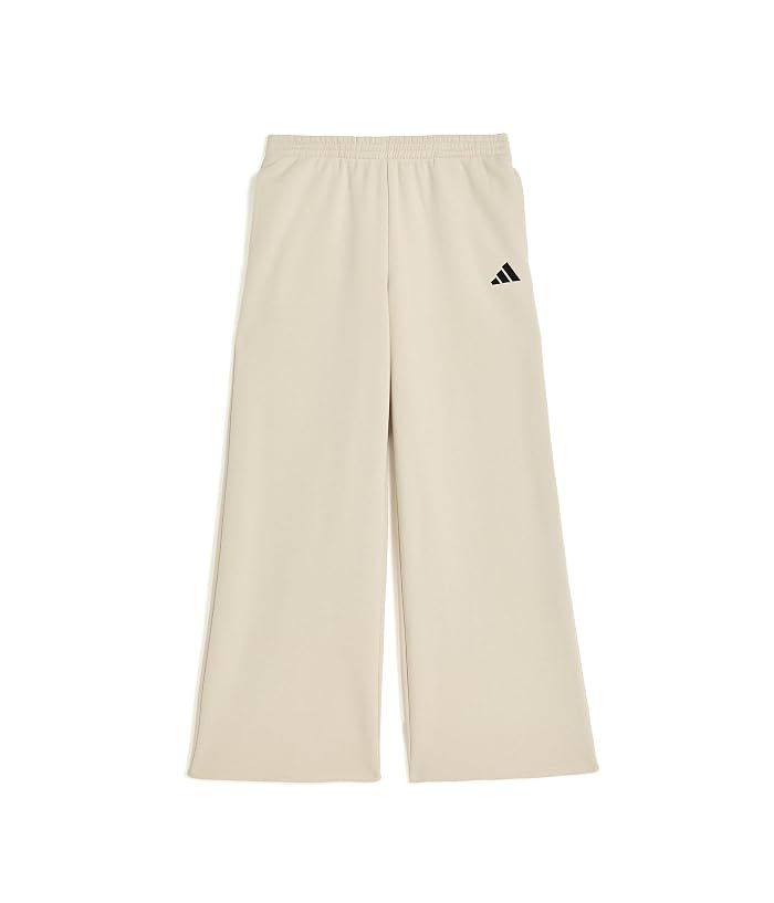 adidas Kids Elastic Waistband Wide Leg Fleece Pants (Big Kid)