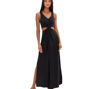 Beyond Yoga Around The World Front Twist Maxi Dress
