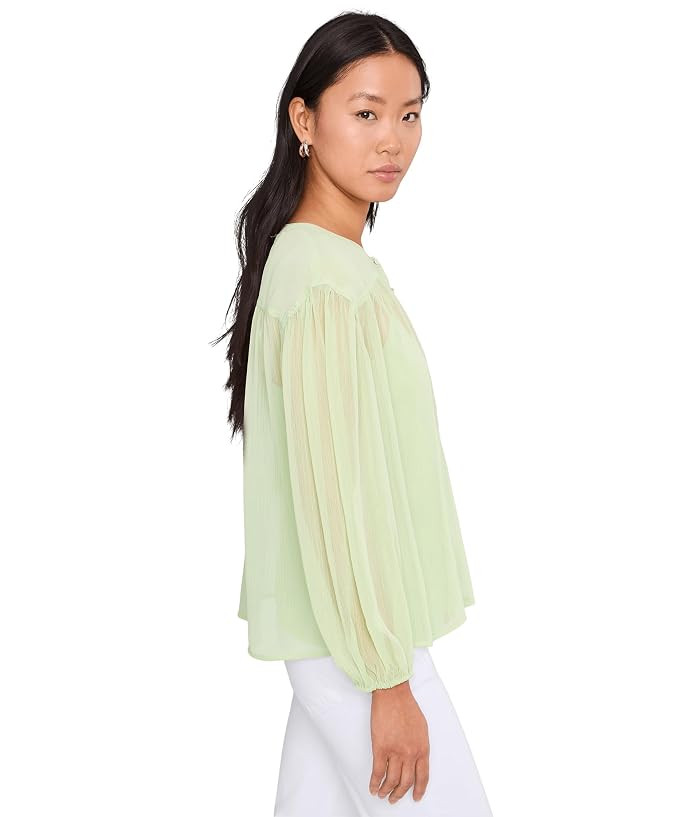 Vince Camuto Half Placket Shirred Yoke Blouse - Image 3