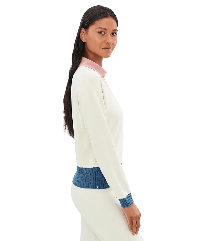 Barefoot Dreams CozyChic Ultra Lite® Color Block Heart Collared Pullover - Image 3