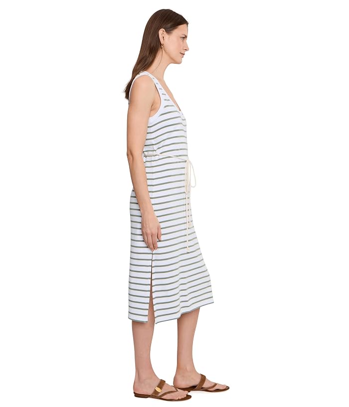 Lilla P Rib Stripe Side Slit Tank Dress - Image 2