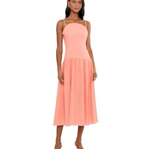Adrianna Papell Seersucker Midi Dress