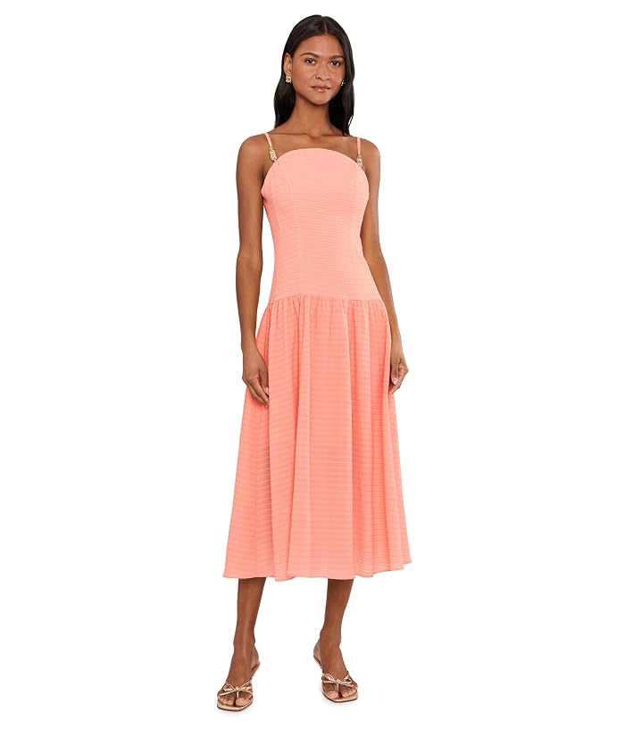 Adrianna Papell Seersucker Midi Dress