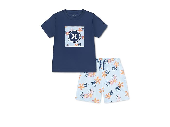 Hurley Kids Tropical Floral Swim Set (Little Kid) - Image 4
