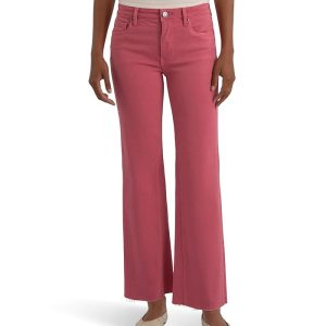 KUT from the Kloth Kelsey High-Rise Fab Ab Ankle Flare-Inset Leg