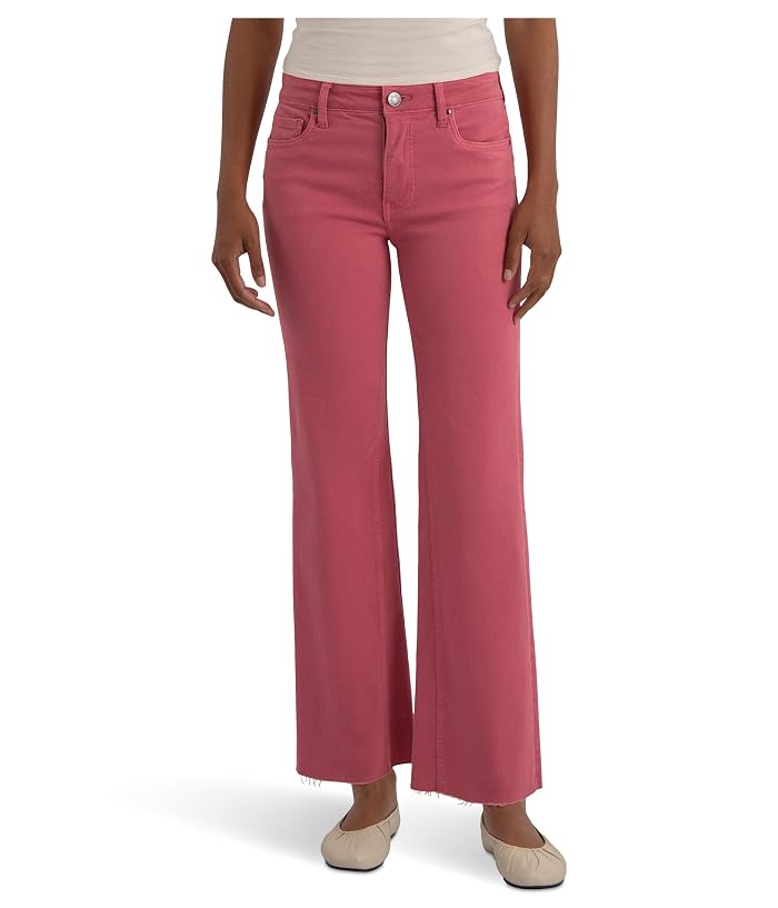 KUT from the Kloth Kelsey High-Rise Fab Ab Ankle Flare-Inset Leg