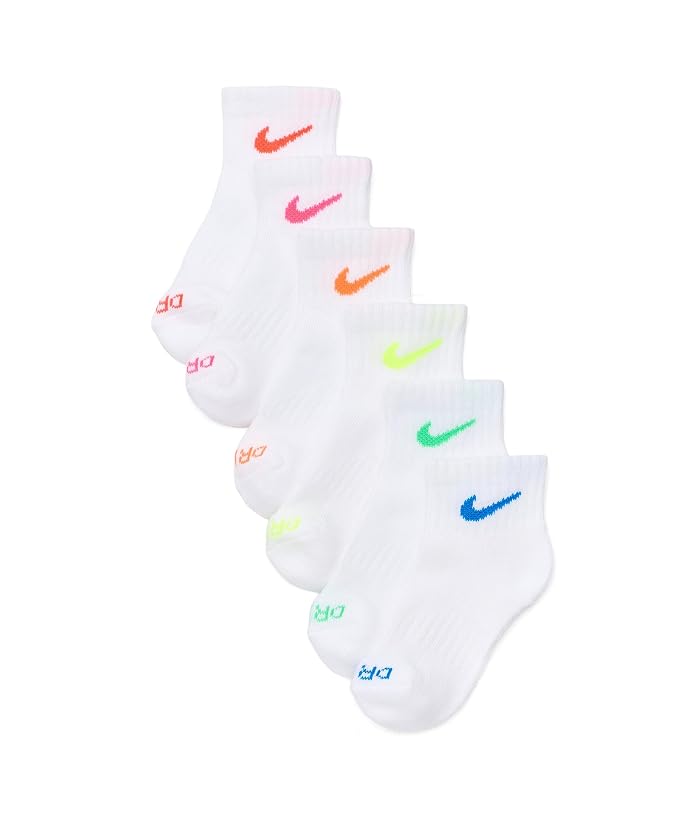 Nike Kids Dri-FIT Performance 6-Pack Basic Ankle Socks (Little Kid) - Image 3