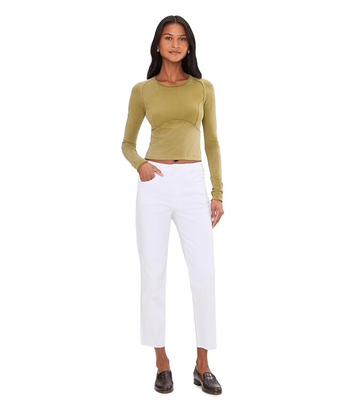 KUT from the Kloth Petite Rachael High-Rise Fab Ab Mom Raw Hem - Image 2