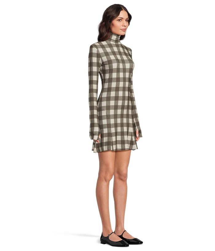 Norma Kamali Long Sleeve Turtle Fishtail Mini Dress - Image 2