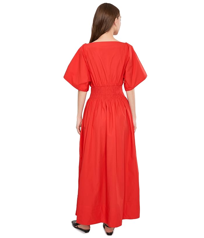 Faherty Coastal Poplin Elia Smocked Dress - Image 4