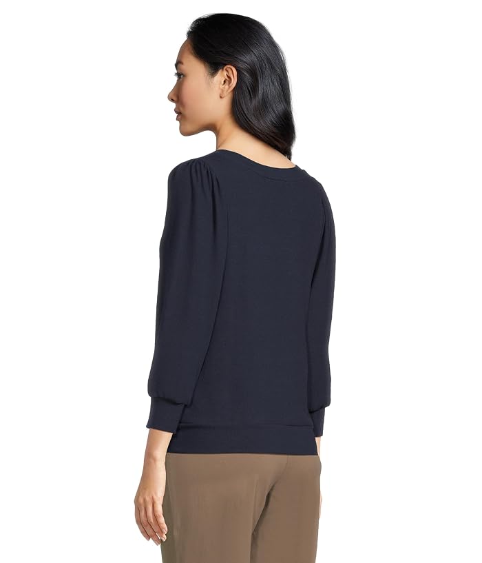 Michael Stars Gabriella V-Neck 3/4 Sleeve Sweatshirt - Image 3