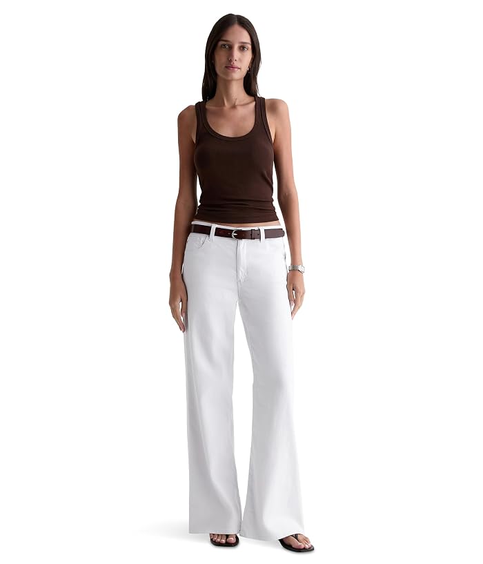 AG Jeans Saige Wide Leg Jeans in White - Image 2