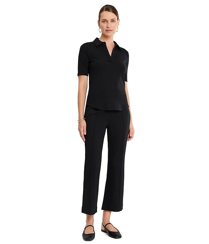 Lauren Ralph Lauren Rib-Knit Elbow-Sleeve Polo Tee - Image 2
