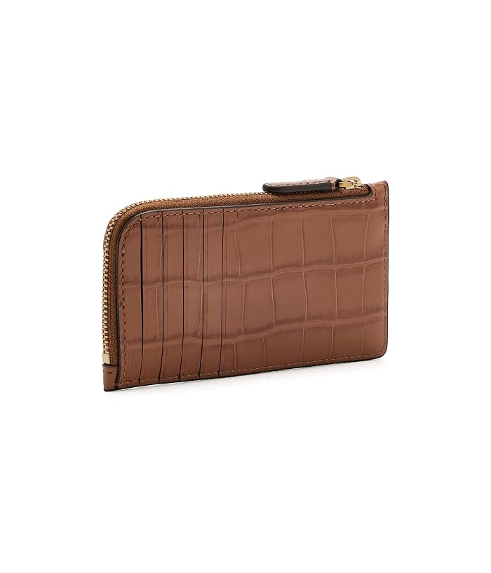 Lauren Ralph Lauren Croc-Embossed Leather L-Zip Card Case - Image 2