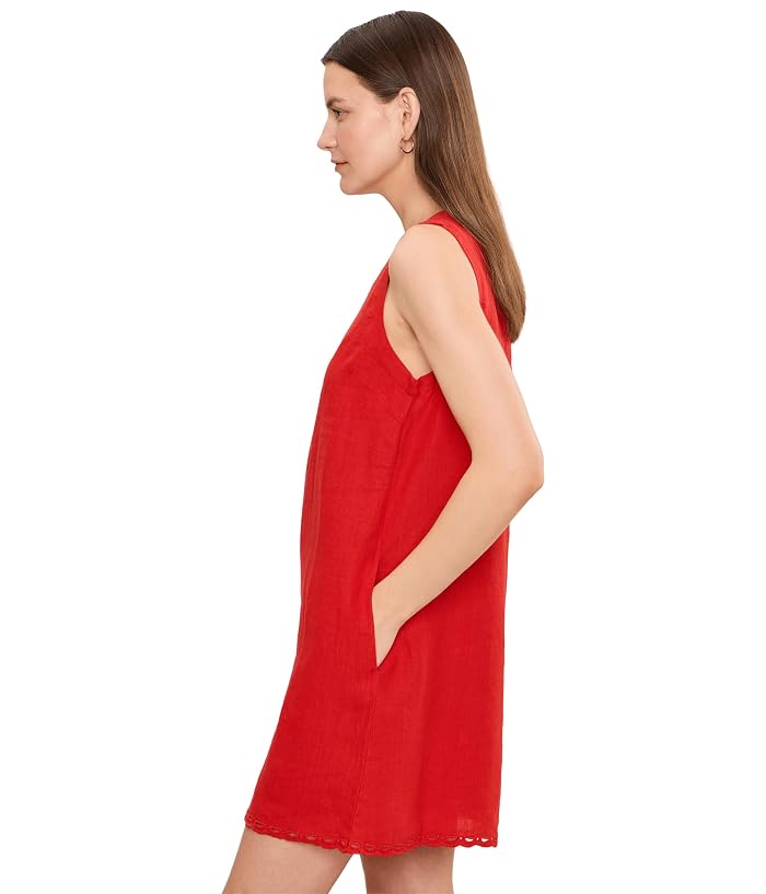 Madewell Embroidered Mini Shift Dress in 100{116e915d41605721f674c39065f7f4adeba5b37e0efda8db1127cd083707cb14} Linen - Image 3