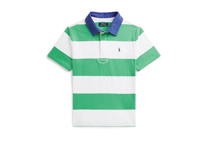 Polo Ralph Lauren Kids Striped Cotton Short-Sleeve Rugby Shirt (Big Kid) - Image 4