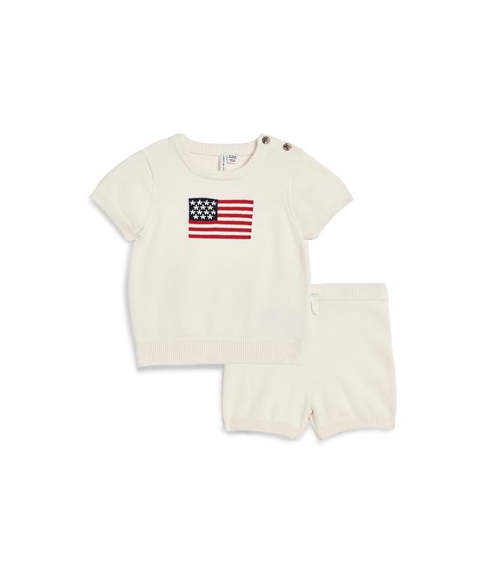 Janie and Jack Ivory Flag Sweater Set (Infant)