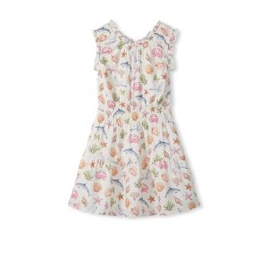 Hatley Kids Vintage Sea Life Gathered Dress (Toddler/Little Kid/Big Kid)