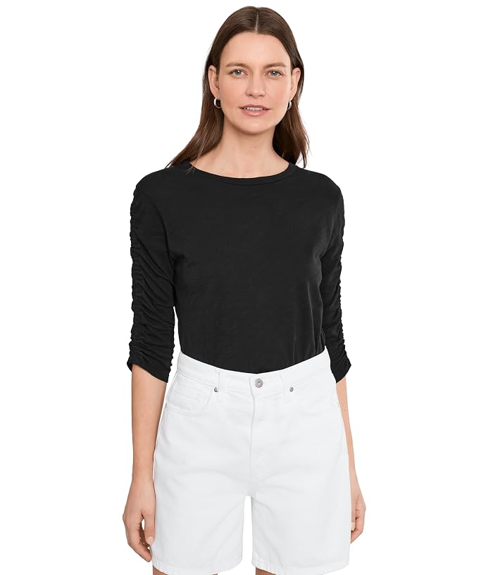 Elliott Lauren Garment Dye Tees - Crew Neck Ruch Sleeve Tee