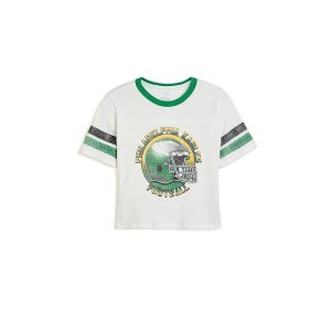 Junk Food Clothing Kids NFL Philadelphia Eagles Striped Yoke Ringer Tee (Little Kid/Big Kid)