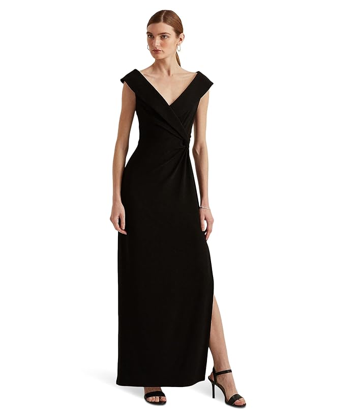 Lauren Ralph Lauren Jersey Off-the-Shoulder Gown