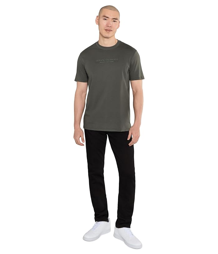 Armani Exchange Cotton Jersey AX Wording Regular Tee - Image 2