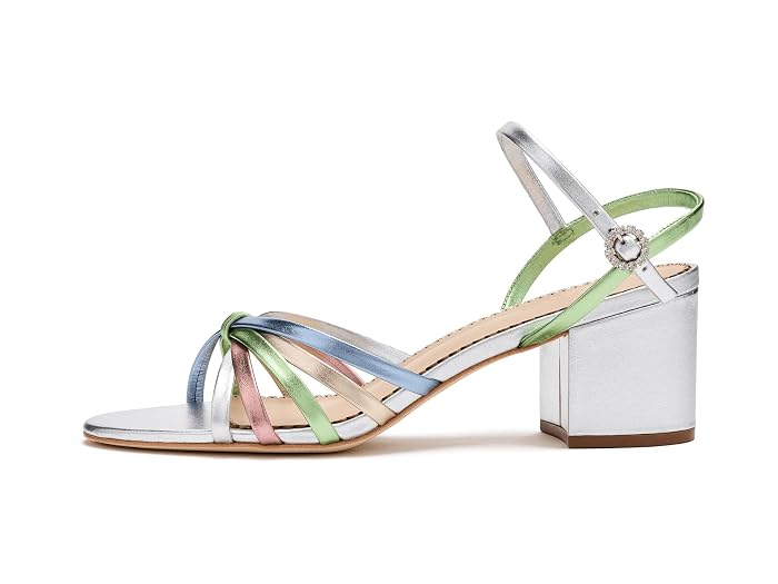 Cinq à Sept Nicole Strappy Metallic Block Heel Sandals - Image 2