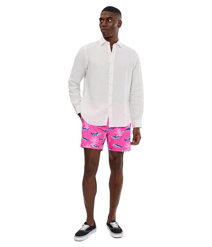 Chubbies The Great Pink Sharks 5.5" (Classic Lined Swim Trunks) - Image 2